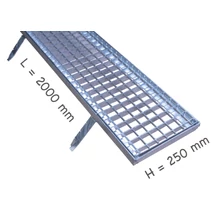 Csatornarács 250x2000 mm-es, beépíthető kerettel